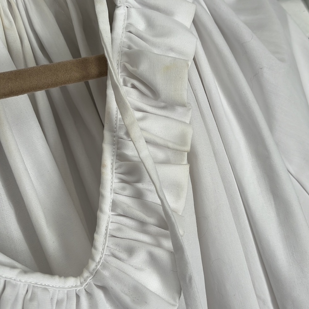 $300 Studio CUT White Puff Sleeve Maxi Oversized Dress  - ONE SIZE - Picture 5 of 9
